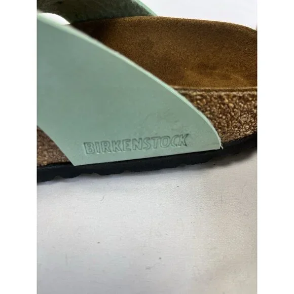 Birkenstock Pearl Green Women 38 Gizeh Slip On Thongs Flat Sandal Shoes. 💚 - Picture 5 of 10